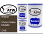 Preview: Nissan, Choco Glass Metallic, CAE: 500ml Lackdose + 500ml Klarlack + 250ml Härter - Set, von ATW Autoteile West.